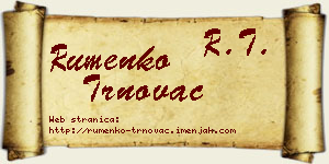 Rumenko Trnovac vizit kartica